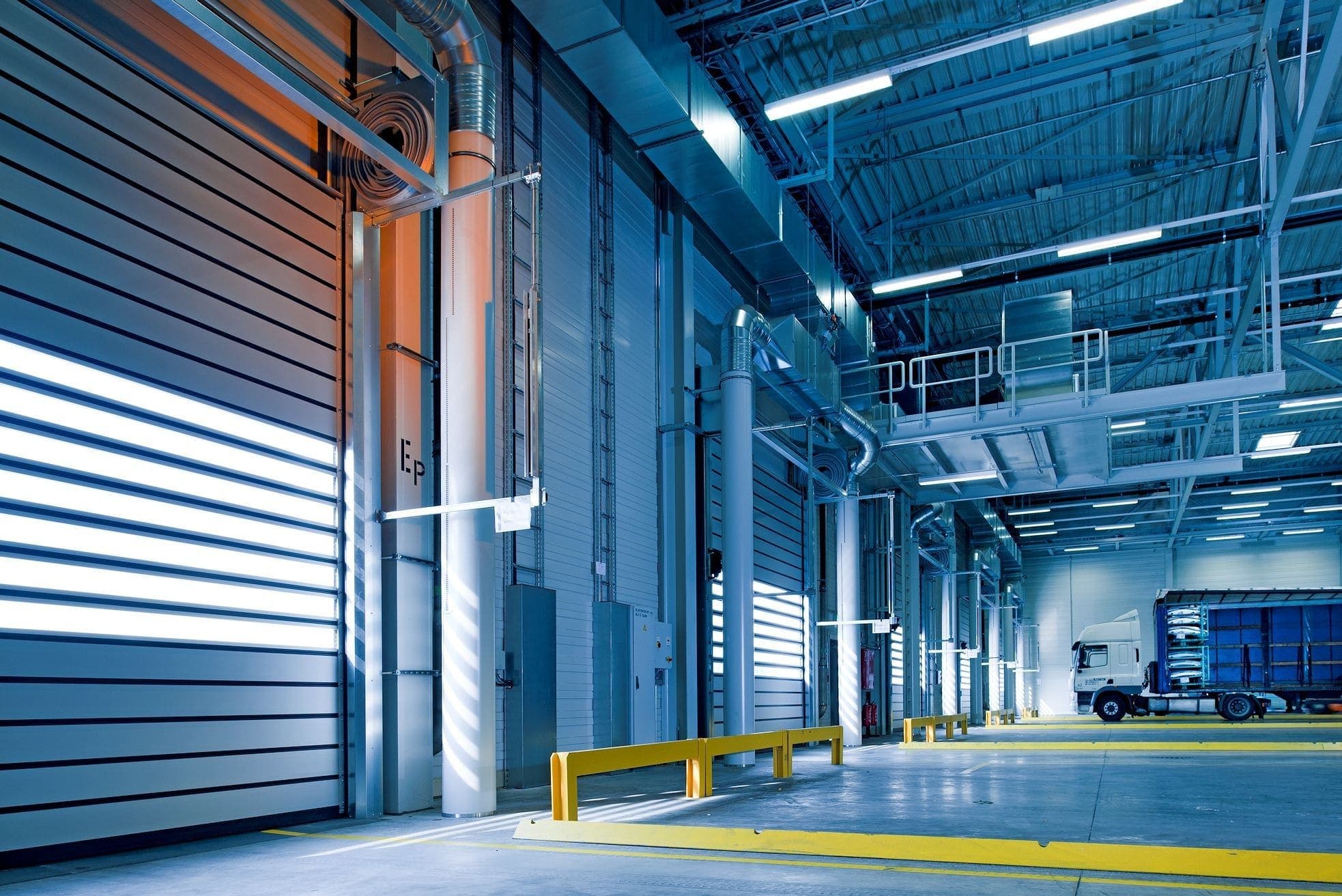 Loading dock with a truck at the bay